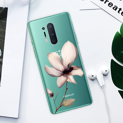 Pattern Printing Clear TPU Soft Phone Back Shell for OnePlus 8 Pro