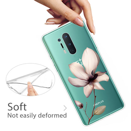 Pattern Printing Clear TPU Soft Phone Back Shell for OnePlus 8 Pro