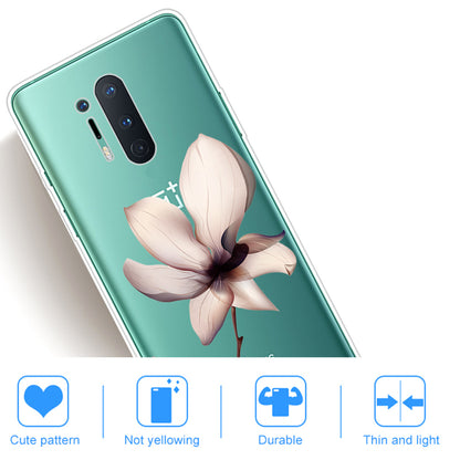 Pattern Printing Clear TPU Soft Phone Back Shell for OnePlus 8 Pro