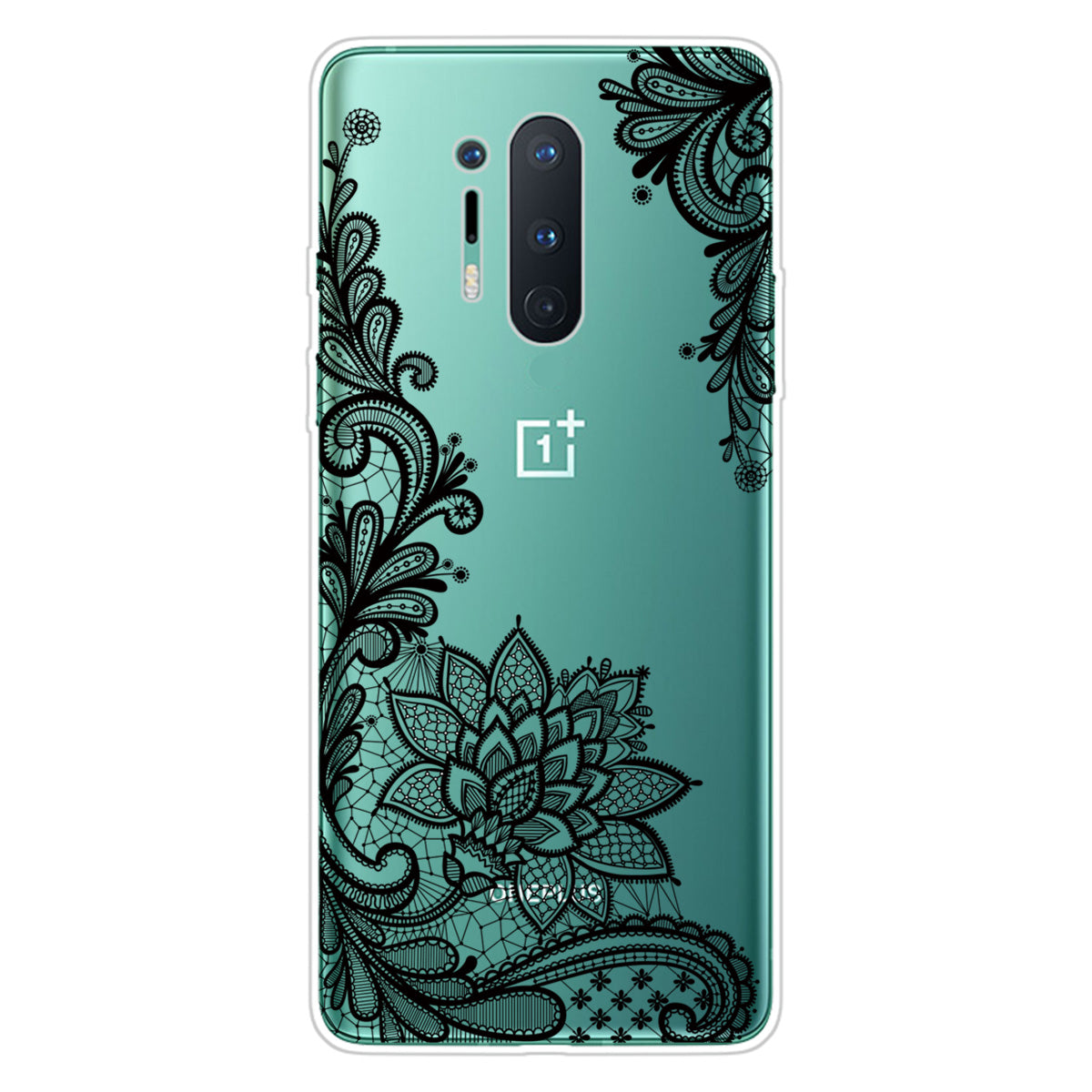 Pattern Printing Clear TPU Soft Phone Back Shell for OnePlus 8 Pro