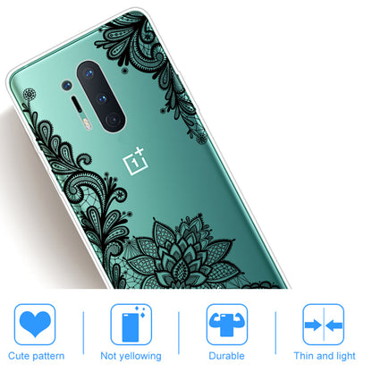 Pattern Printing Clear TPU Soft Phone Back Shell for OnePlus 8 Pro