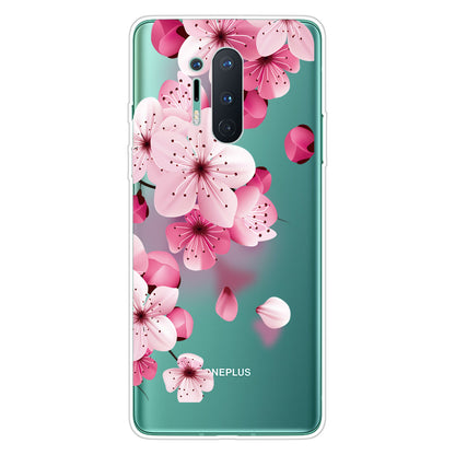 Pattern Printing Clear TPU Soft Phone Back Shell for OnePlus 8 Pro