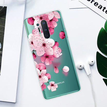 Pattern Printing Clear TPU Soft Phone Back Shell for OnePlus 8 Pro