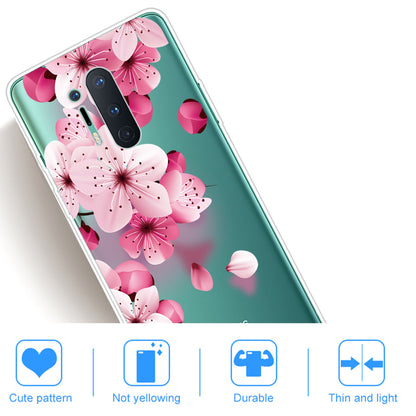 Pattern Printing Clear TPU Soft Phone Back Shell for OnePlus 8 Pro