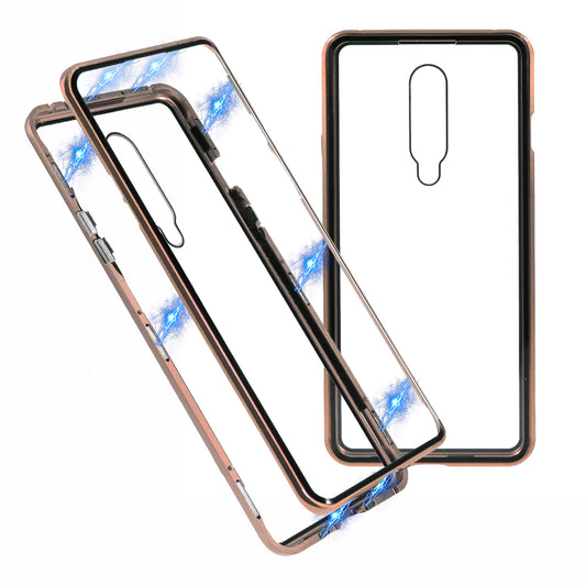 Detachable Metal Magnetic Frame + Tempered Glass Front Back Cover Protection Shell for OnePlus 8