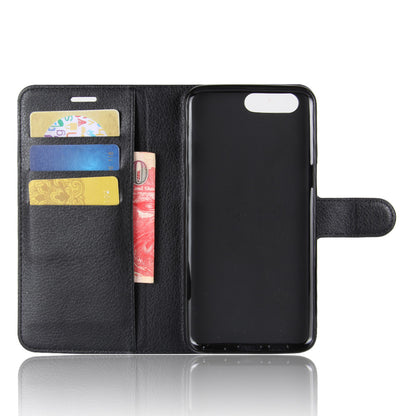 Litchi Skin PU Leather Wallet Stand Cell Phone Case for OnePlus 5