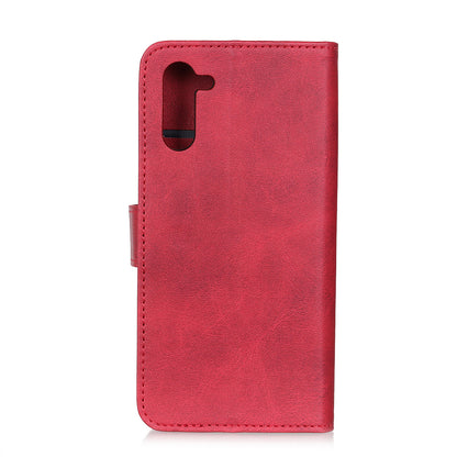 PU Leather Magnetic Wallet Stand Cell Phone Protective Shell for OnePlus Nord