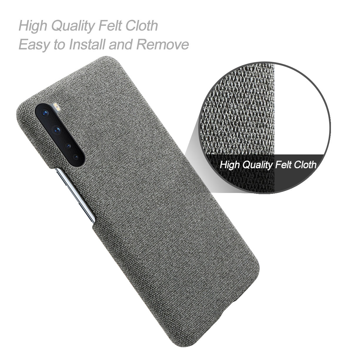 Cloth Texture Hard PC Case for OnePlus Nord