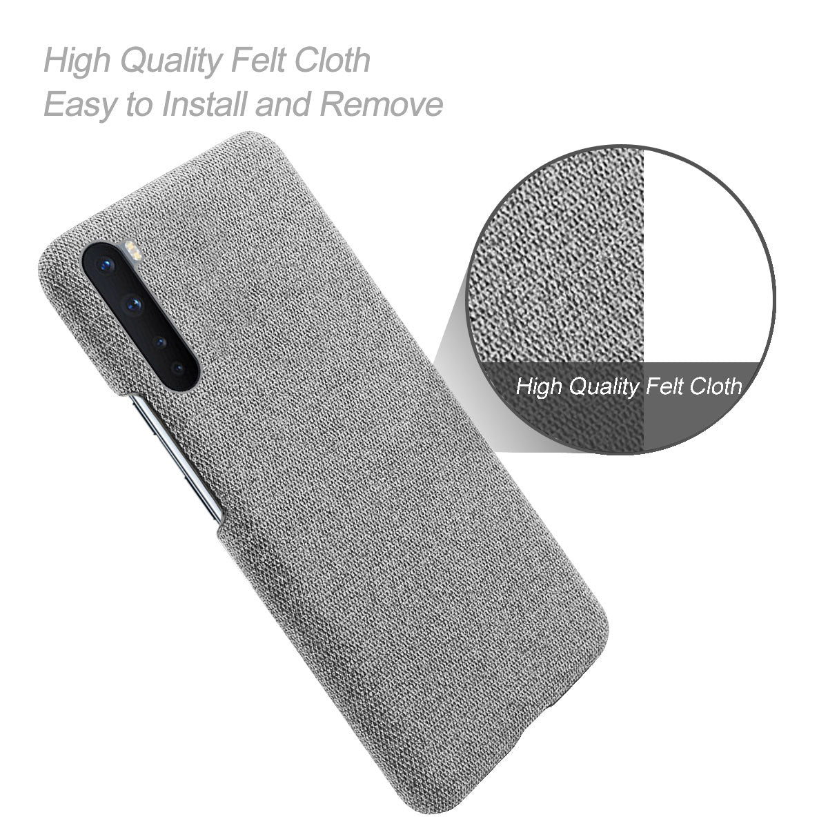 Cloth Texture Hard PC Case for OnePlus Nord