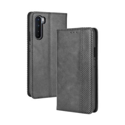 Auto-absorbed Retro Leather Wallet Phone Case for OnePlus Nord