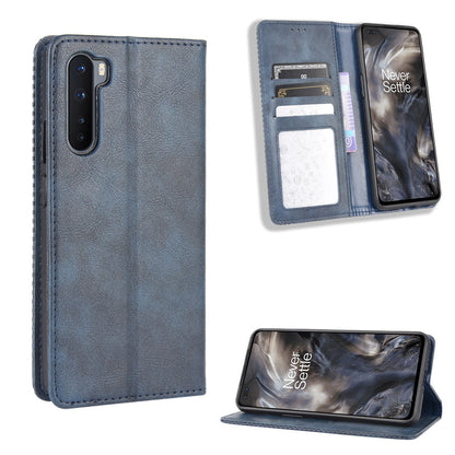 Auto-absorbed Retro Leather Wallet Phone Case for OnePlus Nord