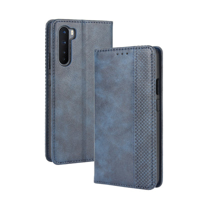 Auto-absorbed Retro Leather Wallet Phone Case for OnePlus Nord