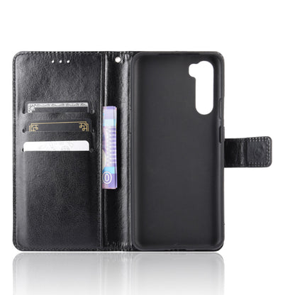 Crazy Horse Wallet Stand Leather Case with Strap for OnePlus Nord