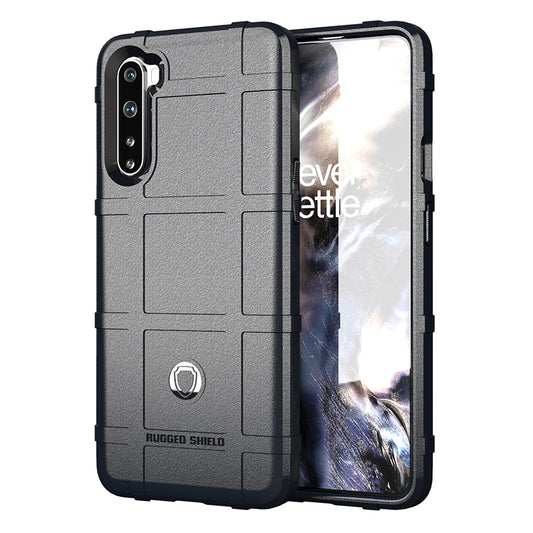 Rugged Shield Square Grid Texture TPU Phone Case for OnePlus Nord