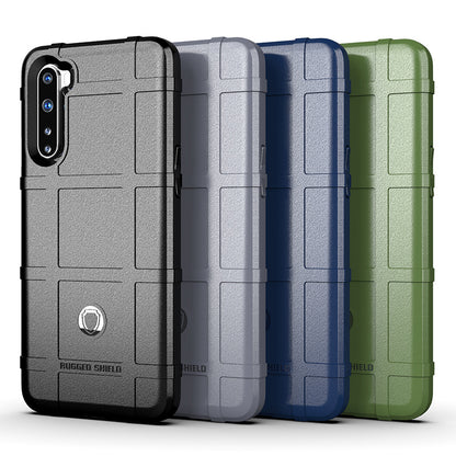 Rugged Shield Square Grid Texture TPU Phone Case for OnePlus Nord