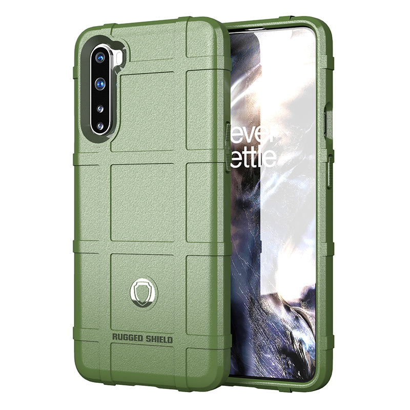 Rugged Shield Square Grid Texture TPU Phone Case for OnePlus Nord