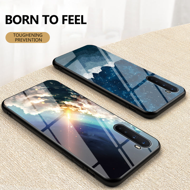 Starry Sky Tempered Glass + PC + TPU Hybrid Cover for OnePlus Nord