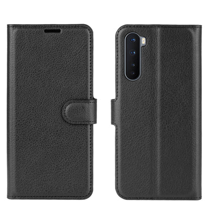 Litchi Texture Wallet Leather Mobile Phone Cover for OnePlus Nord Adjustable Foldable Stand