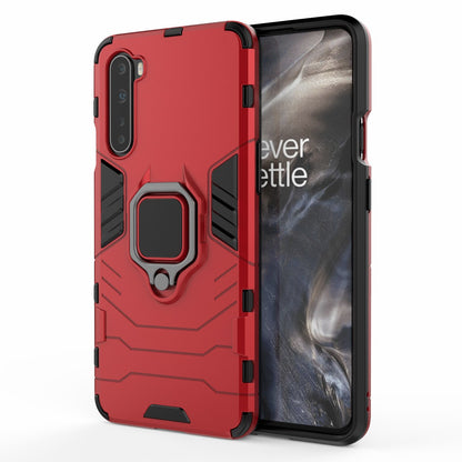 PC + TPU Shell with Finger Ring Holder Kickstand Cover for OnePlus Nord