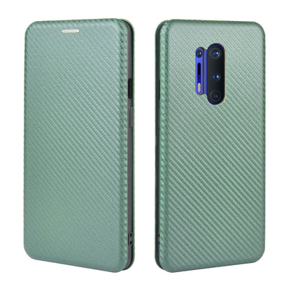 Carbon Fiber Texture Leather Auto-absorbed Phone Casing for OnePlus 8 Pro