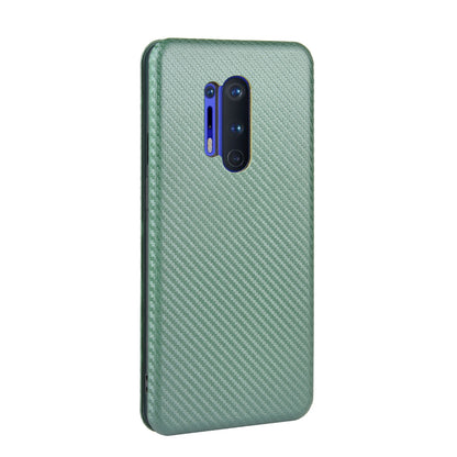 Carbon Fiber Texture Leather Auto-absorbed Phone Casing for OnePlus 8 Pro