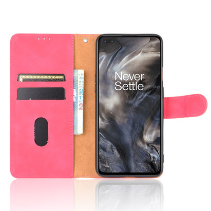 Skin-touch Wallet Stand Leather Flip Shell for OnePlus Nord