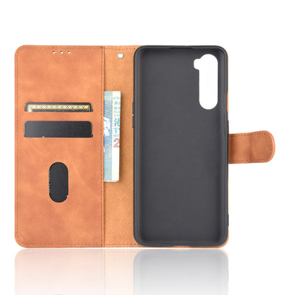 Skin-touch Wallet Stand Leather Flip Shell for OnePlus Nord