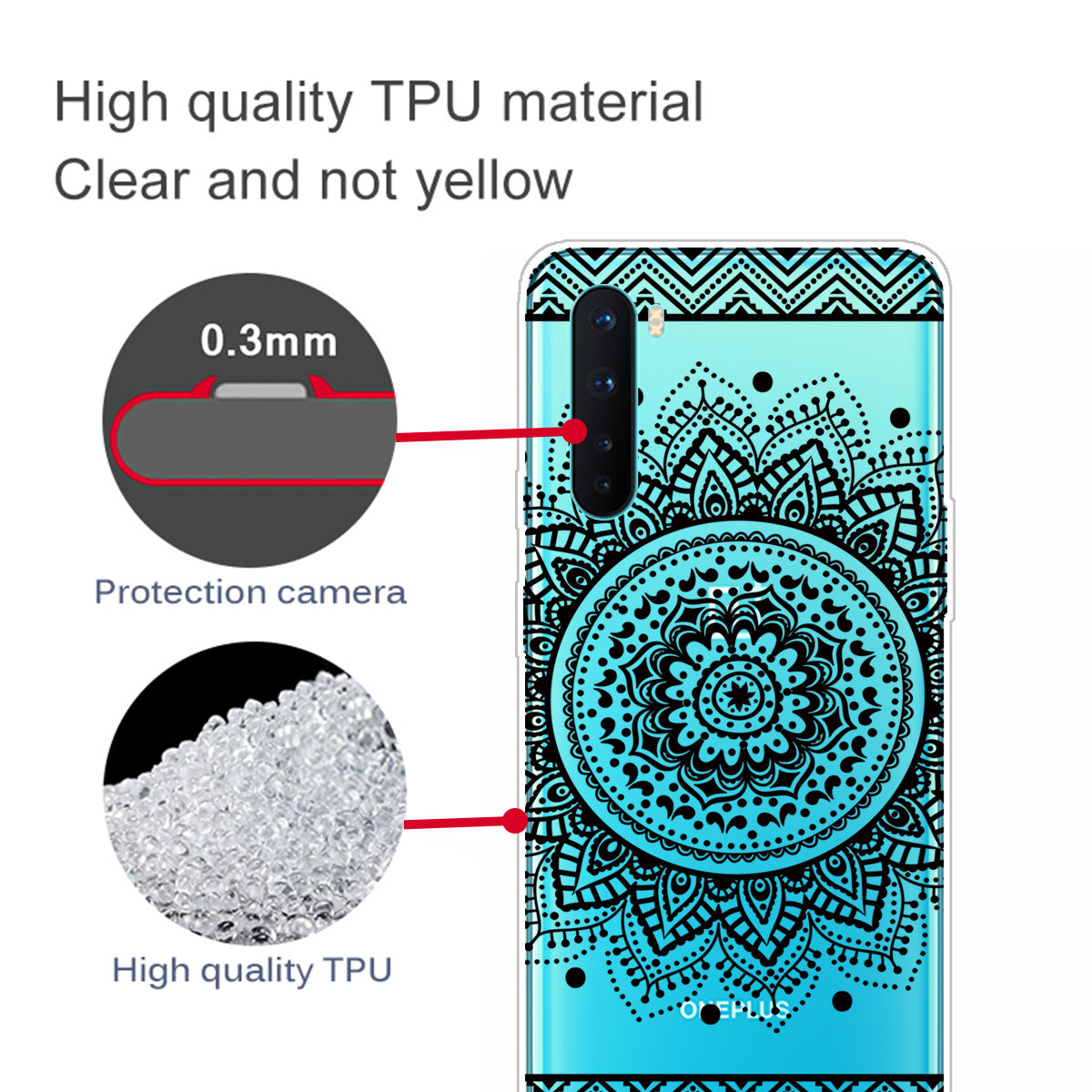 Printing Skin Soft TPU Cell Phone Shell for OnePlus Nord