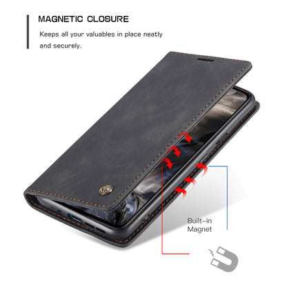 CASEME 013 Series Auto-absorbed Leather Wallet Protection Case for OnePlus Nord