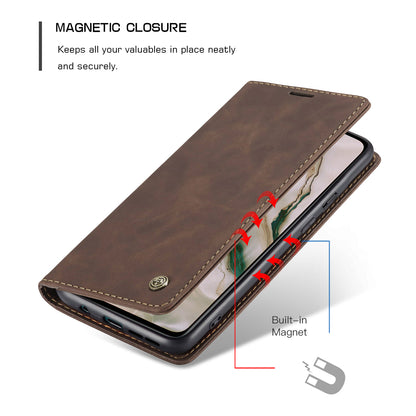 CASEME 013 Series Auto-absorbed Leather Wallet Protection Case for OnePlus Nord