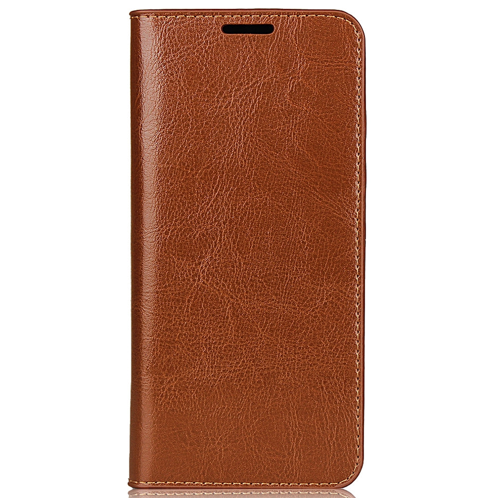 For OnePlus Nord Crazy Horse Genuine Leather Cover + TPU Inner Case with Wallet and Stand