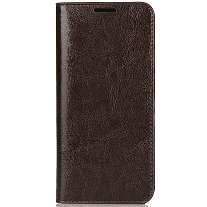 For OnePlus Nord Crazy Horse Genuine Leather Cover + TPU Inner Case with Wallet and Stand