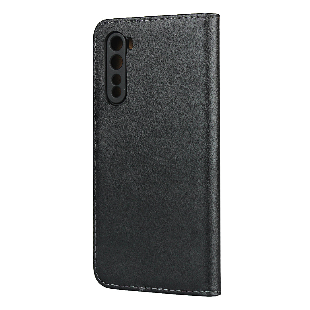 Genuine Leather Stand Wallet Case Accessory for OnePlus Nord