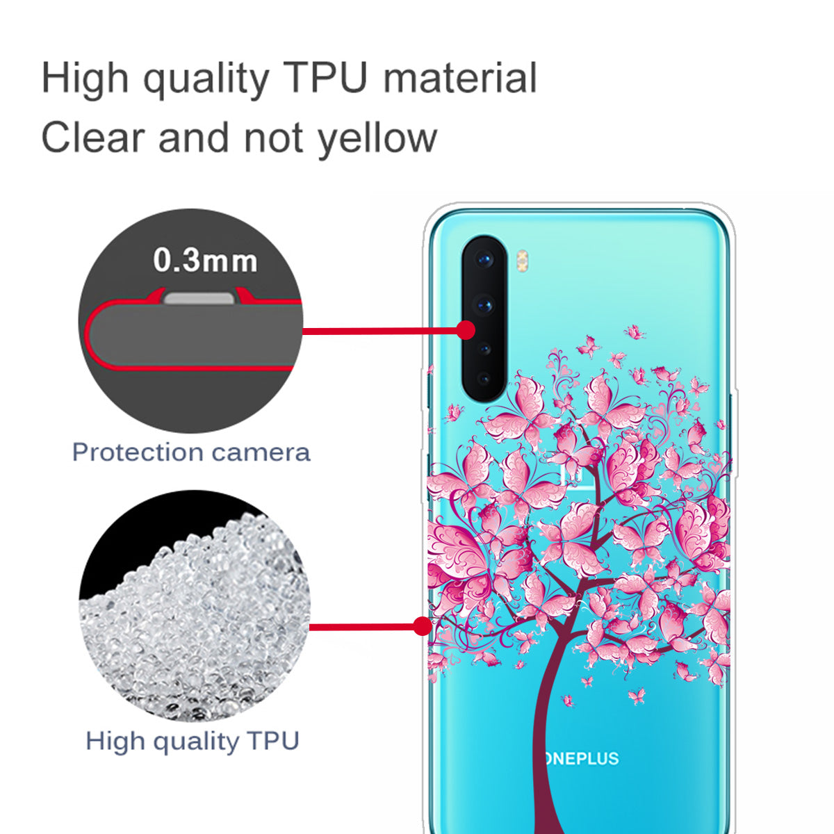 Printing Skin TPU Back Protective Cover for OnePlus Nord