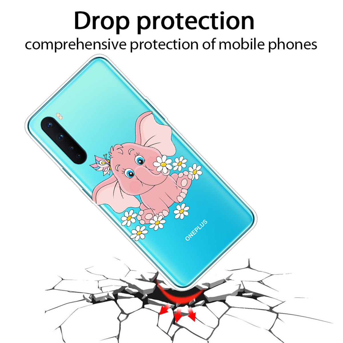 Printing Skin TPU Back Protective Cover for OnePlus Nord