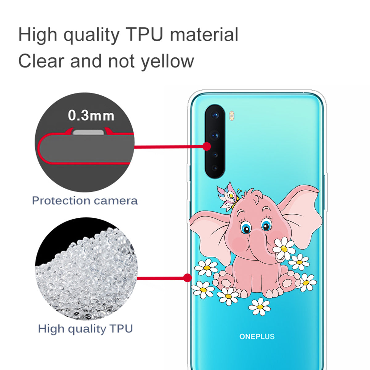 Printing Skin TPU Back Protective Cover for OnePlus Nord