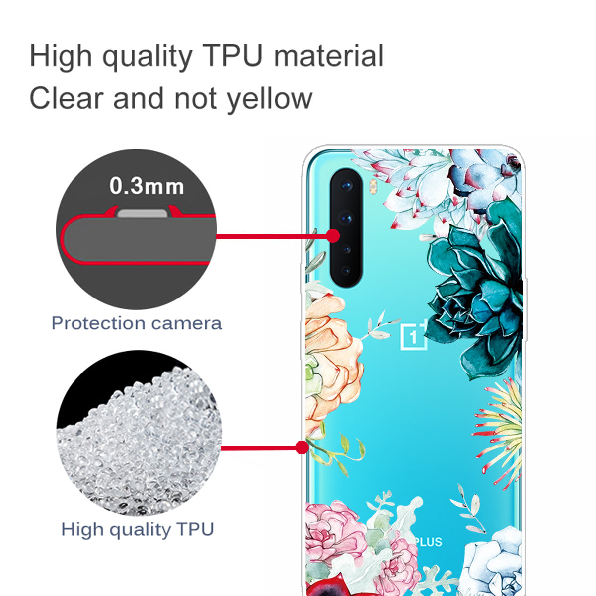 Printing Skin TPU Back Protective Cover for OnePlus Nord