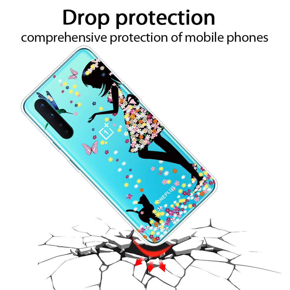 Pattern Printing TPU Protective Back Case for OnePlus Nord