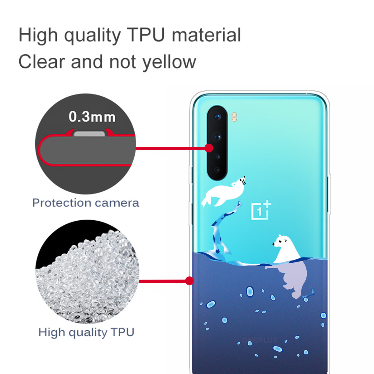 Pattern Printing TPU Protective Back Case for OnePlus Nord