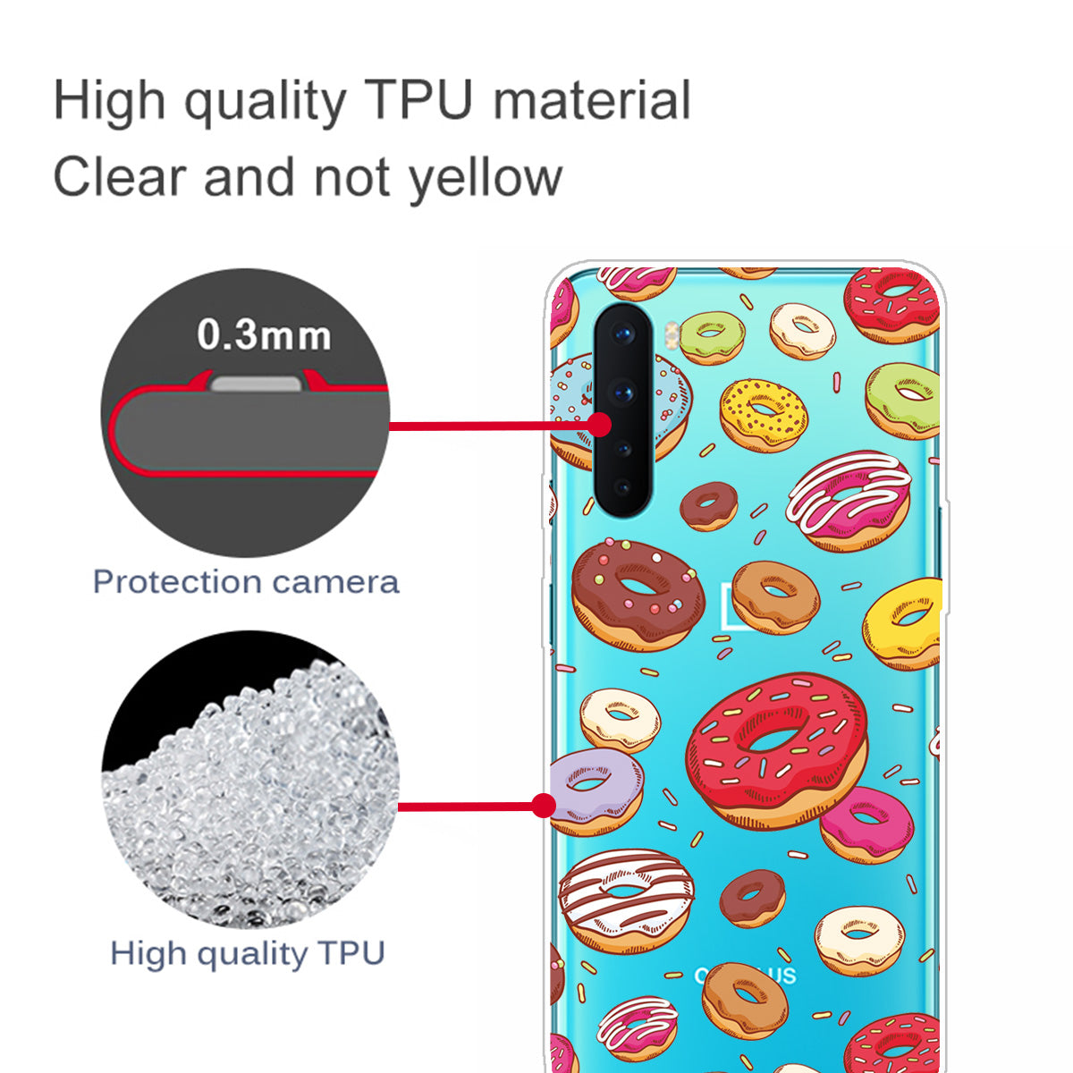 Pattern Printing TPU Protective Back Case for OnePlus Nord