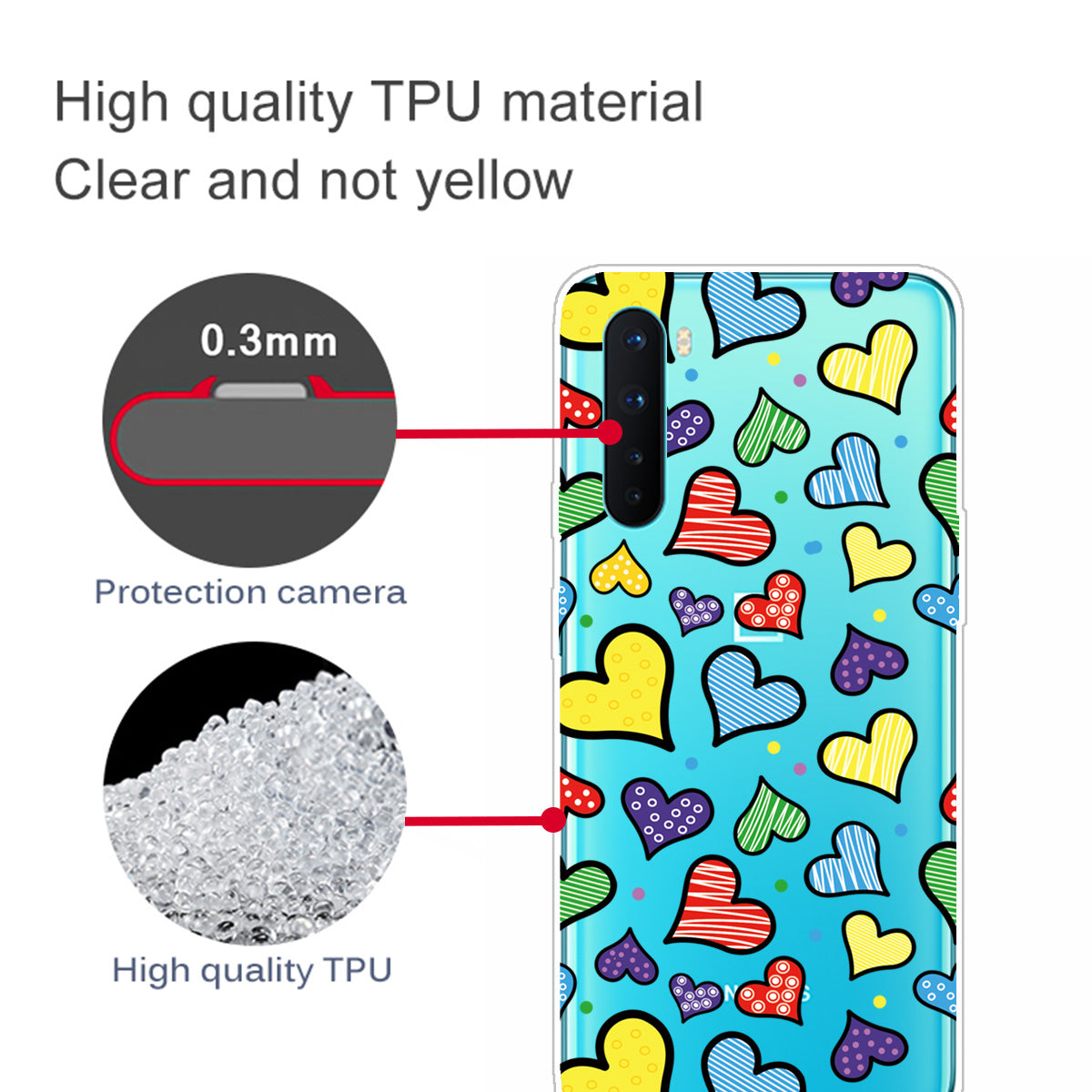 Pattern Printing TPU Protective Back Case for OnePlus Nord