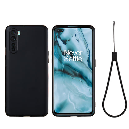 Liquid Silicone Soft Phone Shell with Strap for OnePlus Nord