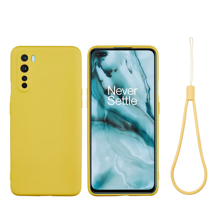 Liquid Silicone Soft Phone Shell with Strap for OnePlus Nord