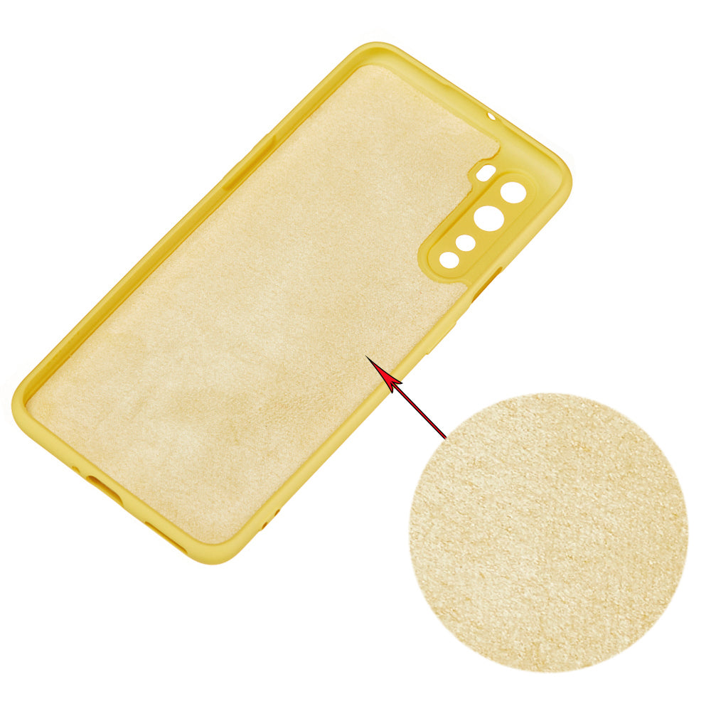 Liquid Silicone Soft Phone Shell with Strap for OnePlus Nord