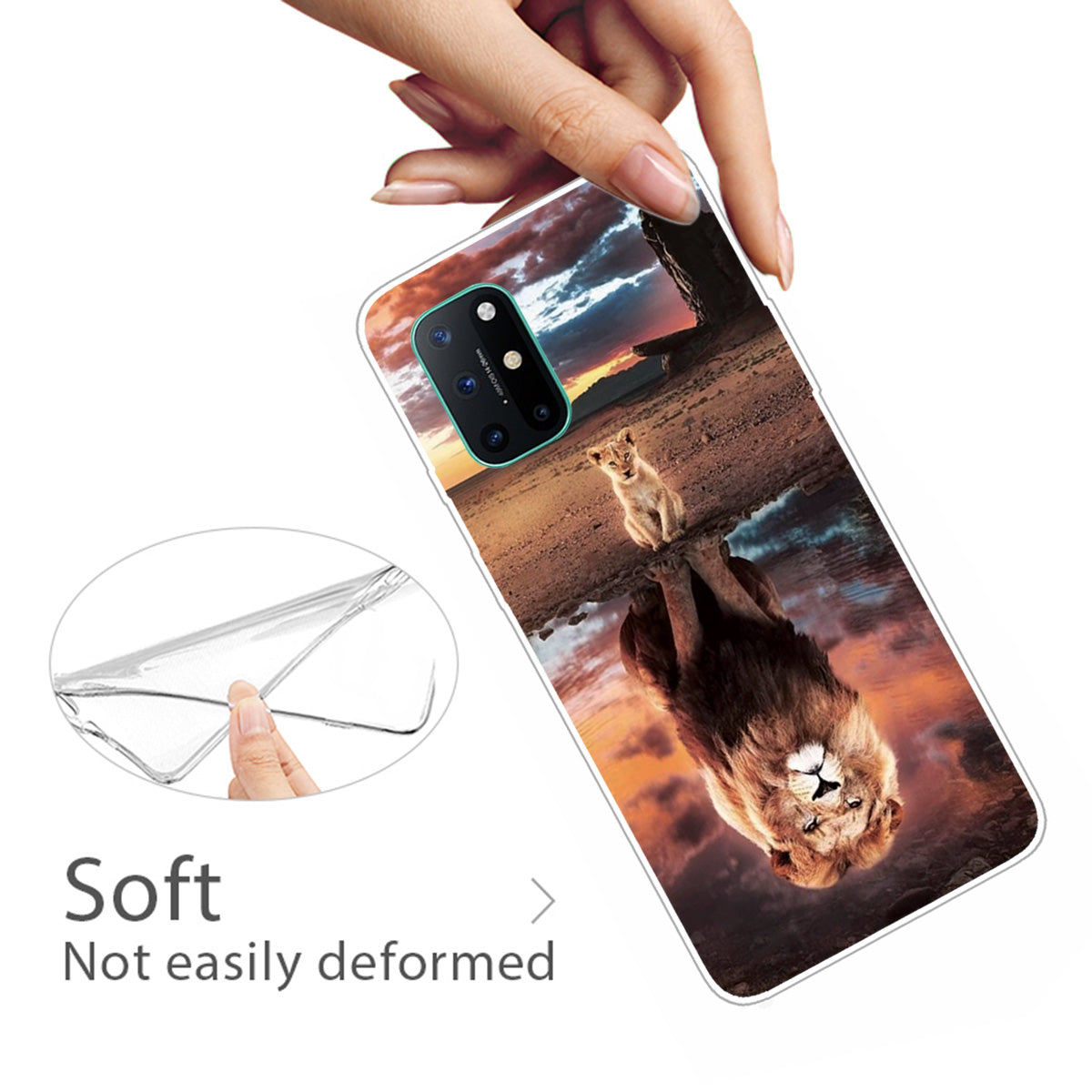 Pattern Printing Flexible TPU Back Protection Cover for OnePlus 8T