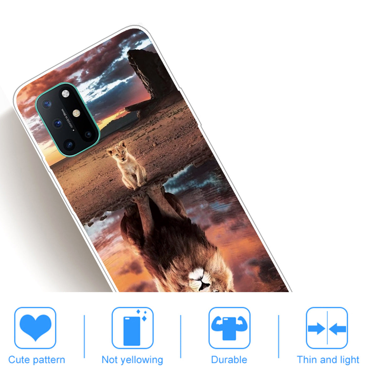 Pattern Printing Flexible TPU Back Protection Cover for OnePlus 8T