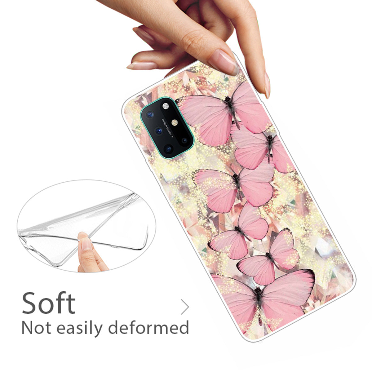 Pattern Printing Flexible TPU Back Protection Cover for OnePlus 8T