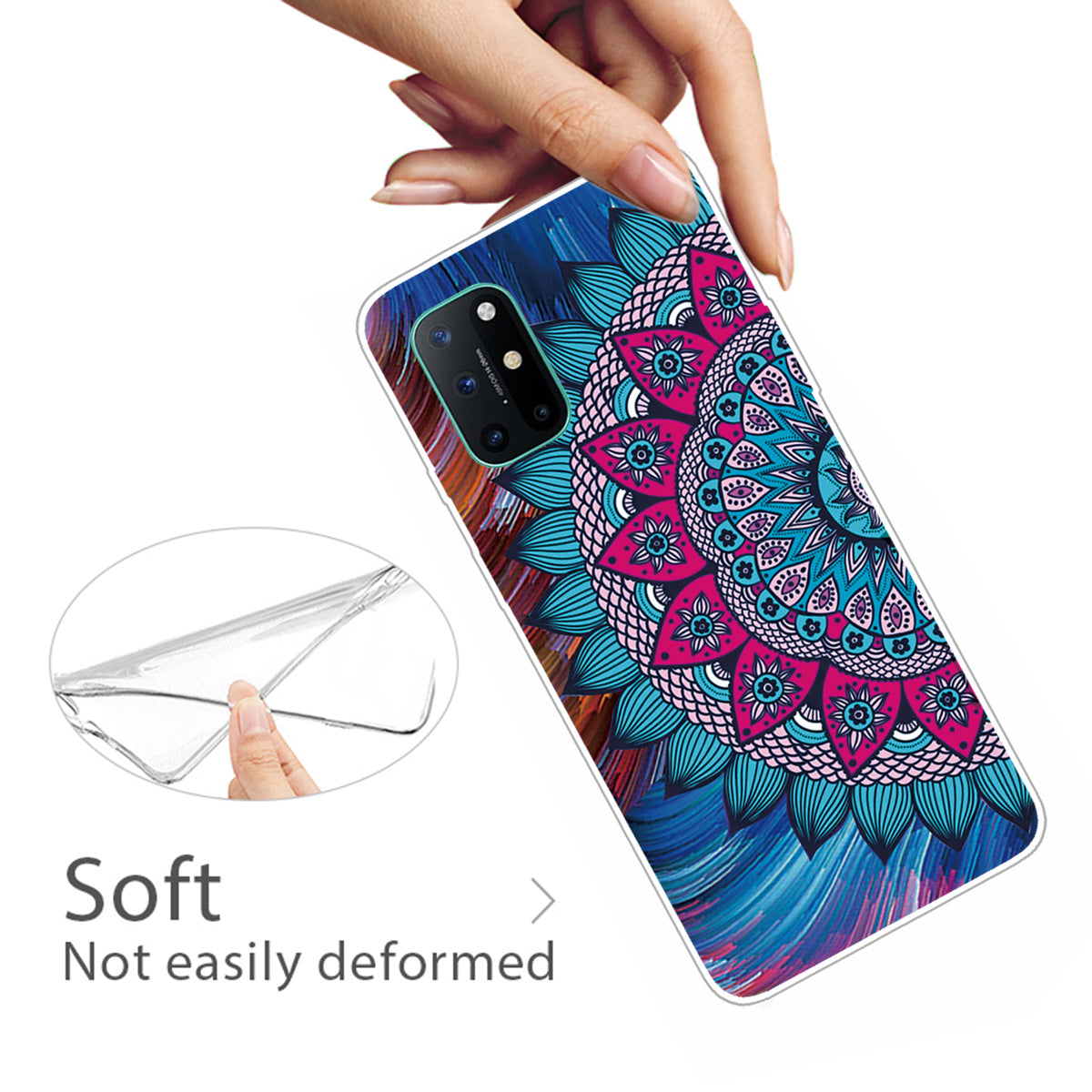 Pattern Printing Flexible TPU Back Protection Cover for OnePlus 8T