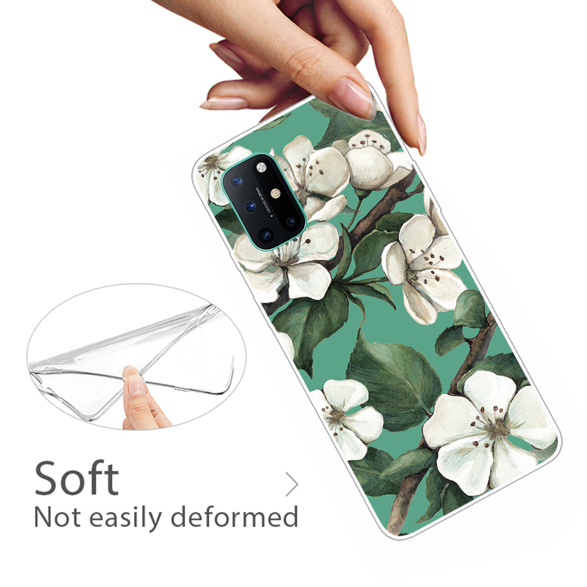 Pattern Printing Flexible TPU Back Protection Cover for OnePlus 8T