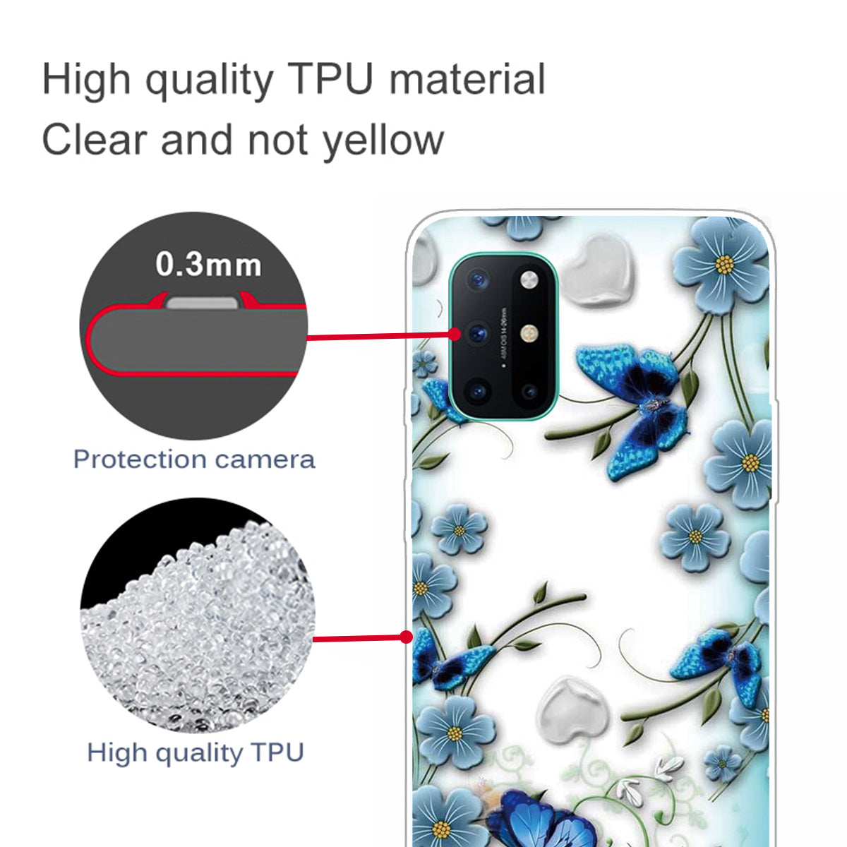 Pattern Printing Soft TPU Mobile Phone Shell for OnePlus 8T